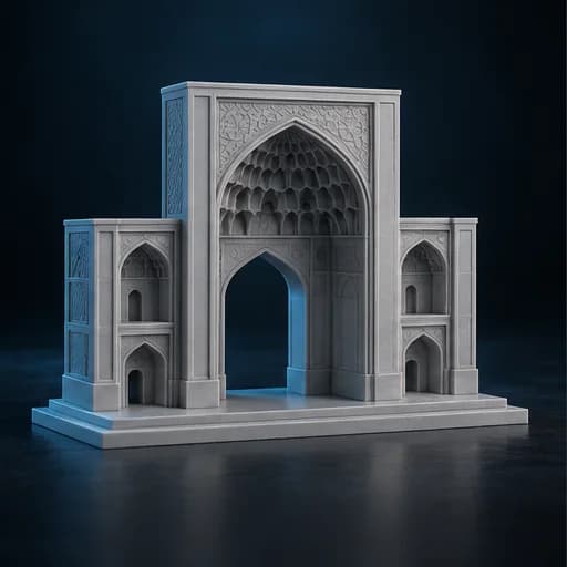نمای نهایی ماکت طاق ایرانی